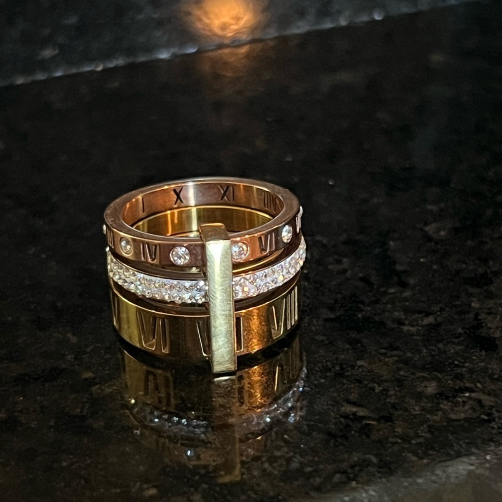 Triple stack stone ring - Picture 6 of 7